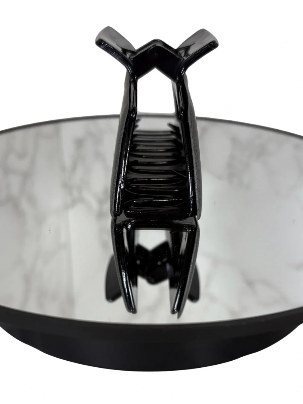 HAIR CLAW CLIP: Gray & Black w/Triomphe, NIP